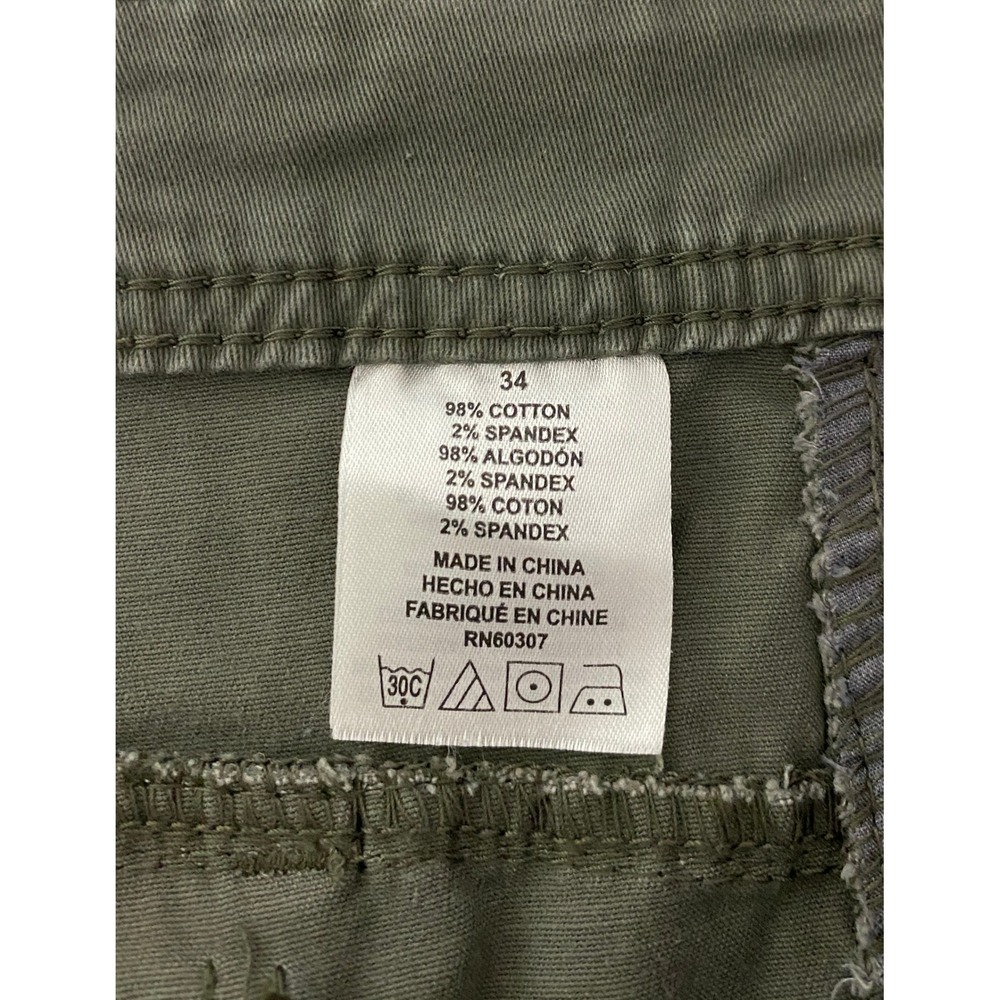 Unionbay Mens Size 34 Olive Green Cotton Blend Stretch Cargo Shorts Utility - Picture 8 of 8
